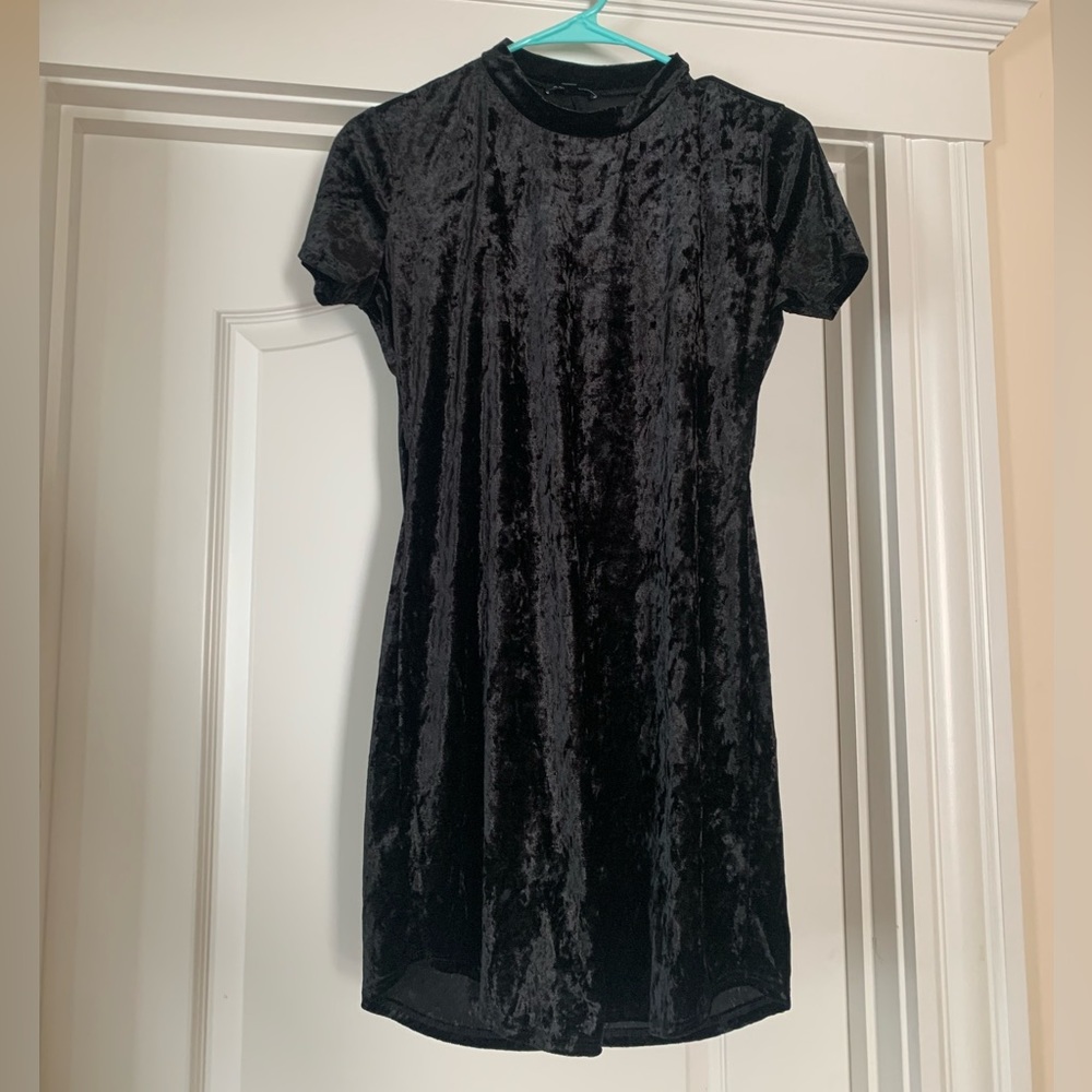 Black Velvet Mini Dress